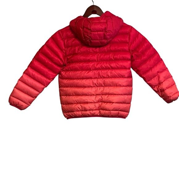 Eddie Bauer Puffer Reversible Hooded Duck Down  Zip Jacket Size Child’s 10/12 - Picture 2 of 13